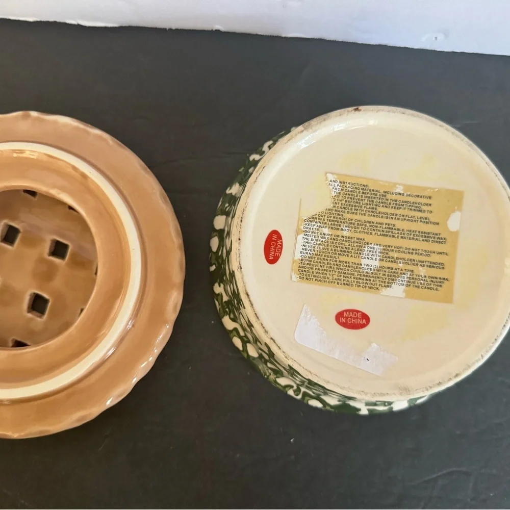 Nantucket Home Collectable Ceramic Pie Candle